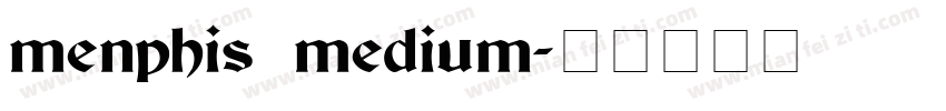 menphis medium字体转换